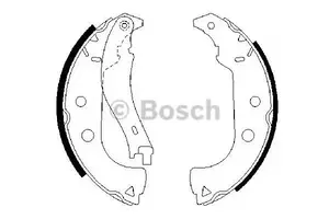 Барабанные тормозные колодки Bosch 0 986 487 629.