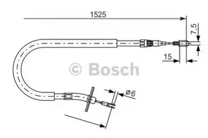 Трос ручника Bosch 1 987 477 858.