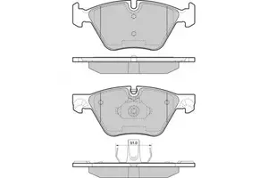 Переднї гальмівні колодки E.T.F. 12-1447.