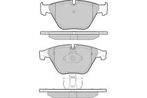 Переднї гальмівні колодки на БМВ Е10 E.T.F. 12-1452.