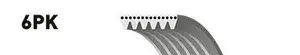 Поликлиновой ремень на Skoda Octavia Tour  Gates 6PK1123.