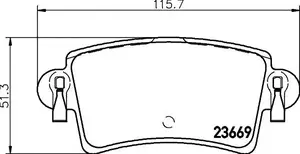 Гальмівні колодки Hella Pagid 8DB 355 009-421 фотографія 1.