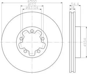 Вентилируемый тормозной диск Hella Pagid 8DD 355 113-281 фотография 0.