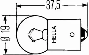 Лампа накаливания, фонарь освещения номерного знака Hella 8GA 002 071-131 фотография 0.
