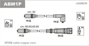 Высоковольтные провода зажигания на Ауди 100  Janmor ABM1P.