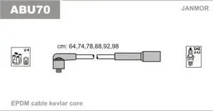 Высоковольтные провода зажигания на Volkswagen Passat B3, B4 Janmor ABU70.