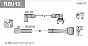 Высоковольтные провода зажигания Janmor RBU12.