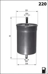 Топливный фильтр на Рено Сафран  Mecafilter ELE6010.