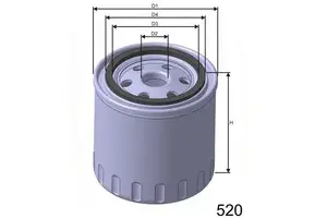 Масляный фильтр на Iveco Daily  Misfat Z457.
