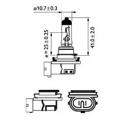 Лампа фари на Міні Клабман  Philips 12360WHVB1.