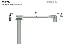 Високовольтні дроти запалювання Tesla T107B.