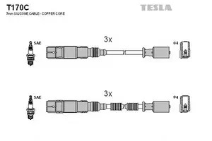 Высоковольтные провода зажигания на Смарт Форту  Tesla T170C.