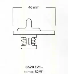 Термостат, охолоджуюча рідина на Chrysler Voyager  Triscan 8620 12182.